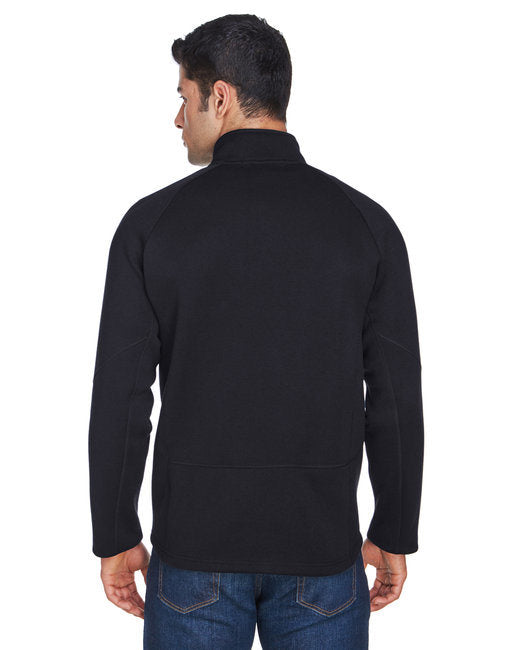 Adult Bristol Sweater Fleece Quarter-Zip - NAVY - S