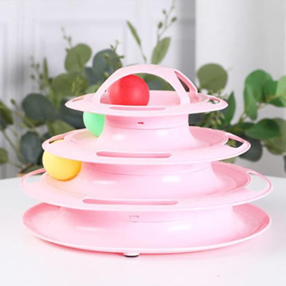 4 Level Cat Toy Training Amusement Plate