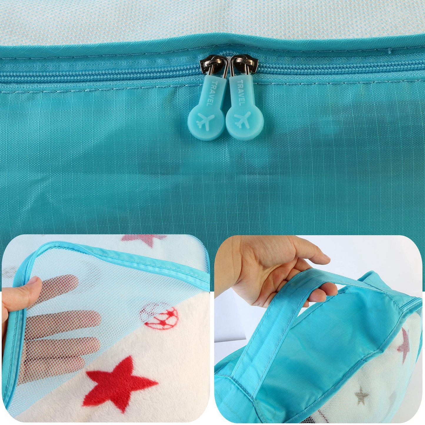 9Pc Clothes Storage Bags - Travel Luggage Organizer - Packing Cubes