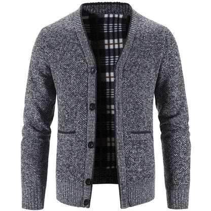 Men's Buttons Fleece Cardigan Sweater