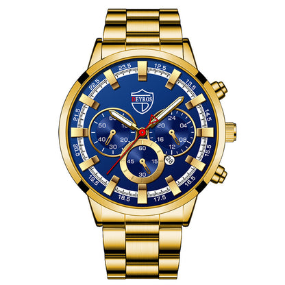 Sports Gold Stainless - Steel Quartz Wristwatch