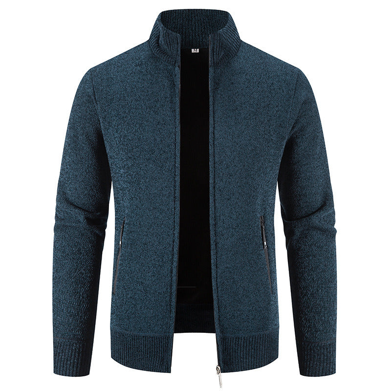 Men's Full Zip Knitted Cardigan Sweater Coat