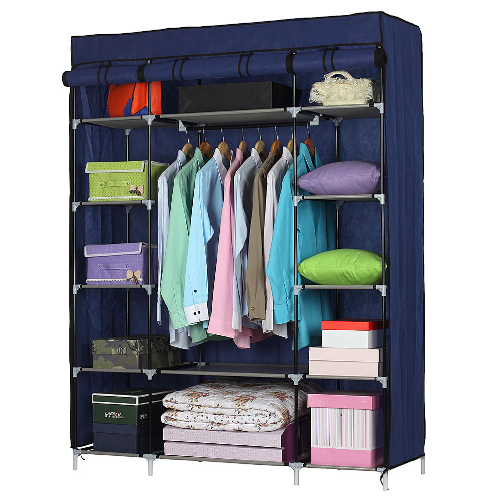 5-Layer 12-Compartment Non-woven Fabric Wardrobe Portable Closet Storage