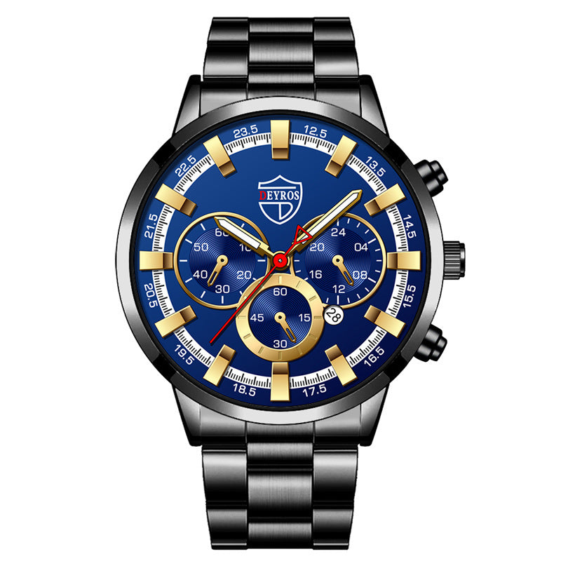 Sports Gold Stainless - Steel Quartz Wristwatch