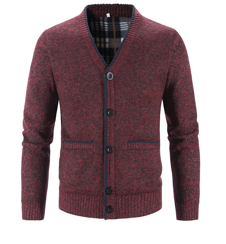 Men's Buttons Fleece Cardigan Sweater