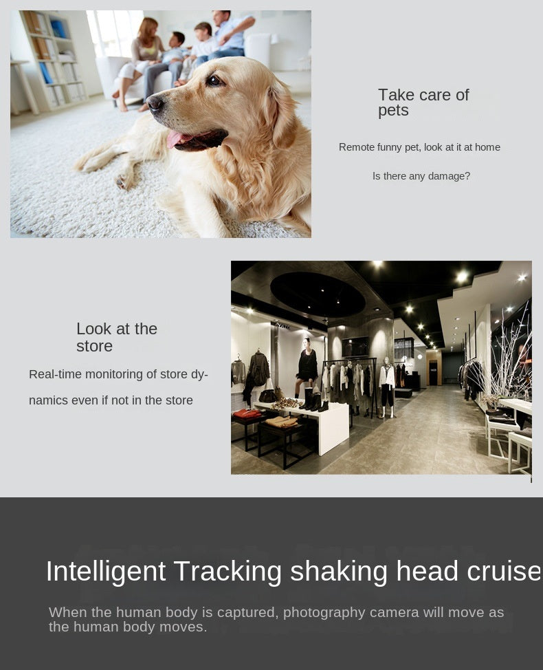 Pet Camera-360 Degree Home Camera with App; Night Vision; 2-Way Audio; pet camera