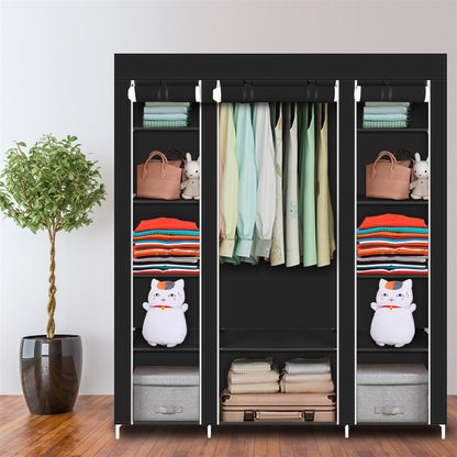 69" Portable Clothes Closet Wardrobe Storage Organizer