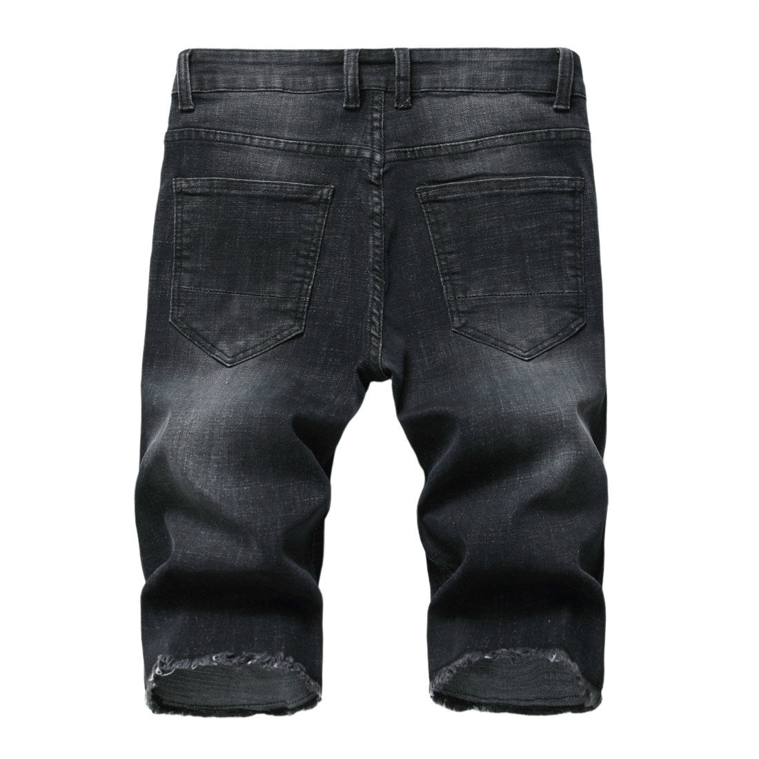 Men's Denim Shorts Ripped Distressed Straight Fit