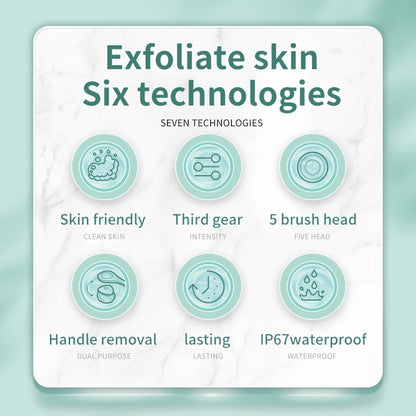 Multifunctional Electric Bath Brush with Long Handle for Exfoliating and Cleansing