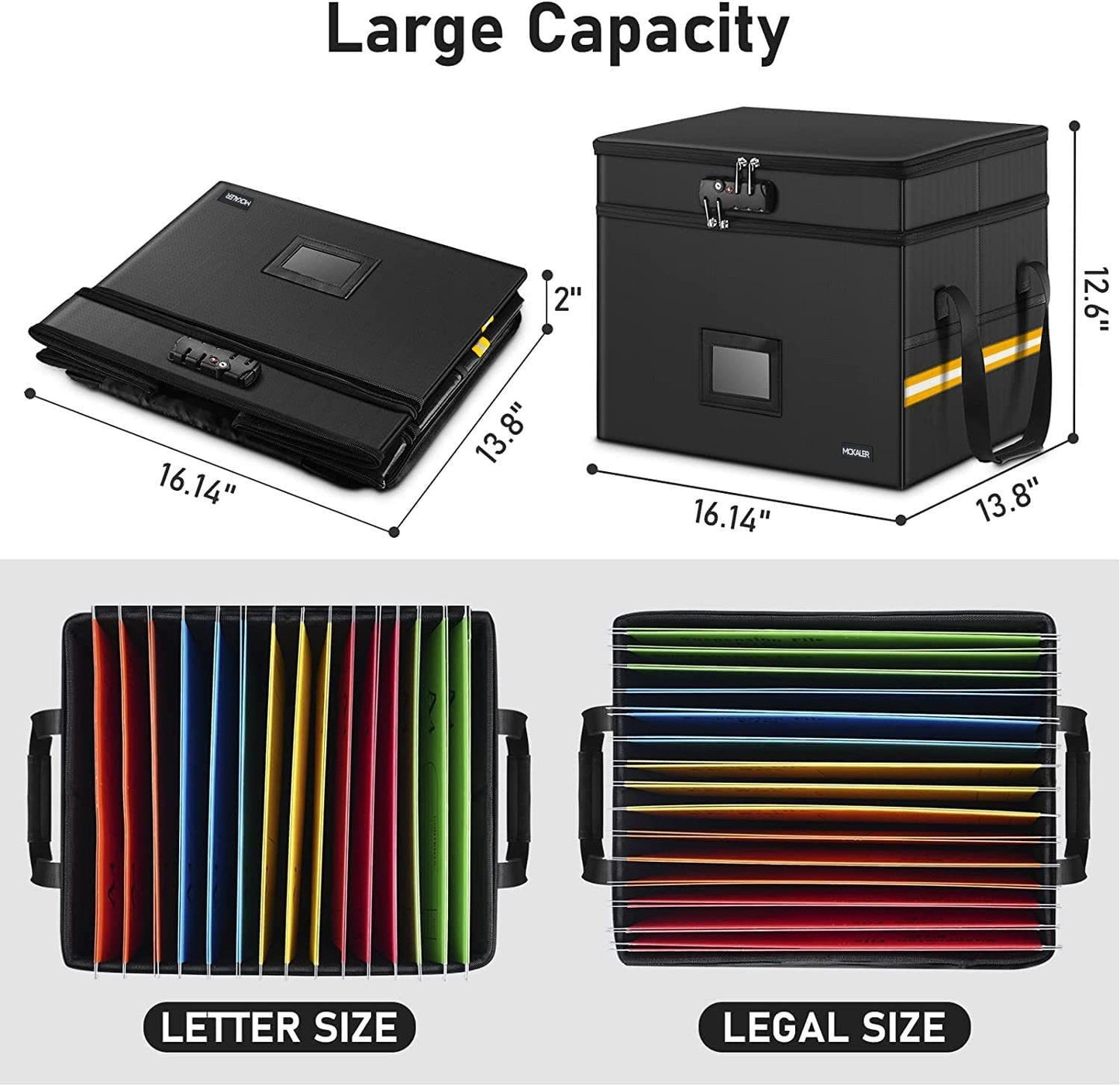 File Box - Fireproof Document Box - with Lock