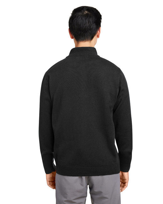 Unisex Pilbloc™ Quarter-Zip Sweater - BLACK - XS
