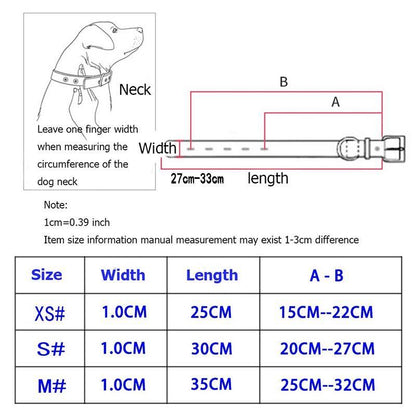 Rhinestone Cat Collar - Leather Strap