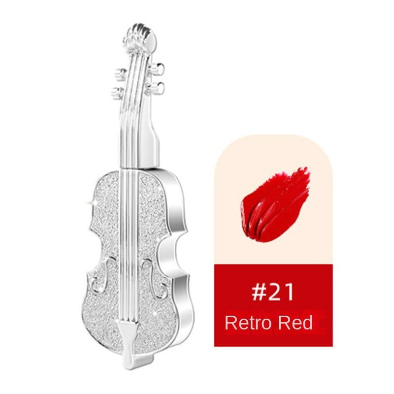 2-Color Violin Lip Glaze, Soft Velvet Matte Airy Hydrating Lip Glaze