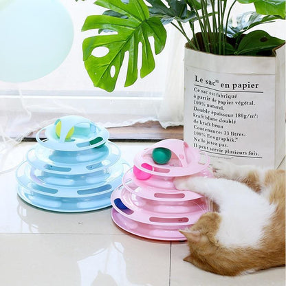 4 Level Cat Toy Training Amusement Plate