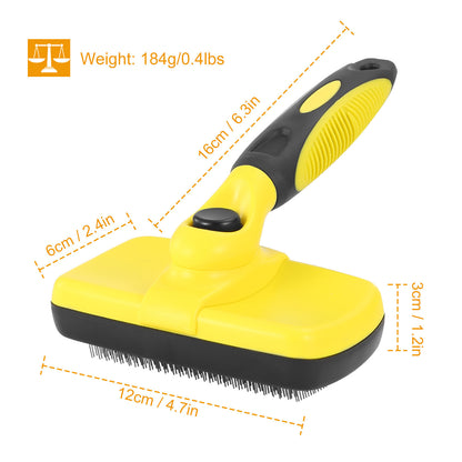 Self-Cleaning Slicker Brush-Pets Grooming Shedding-Hair Grooming Remover