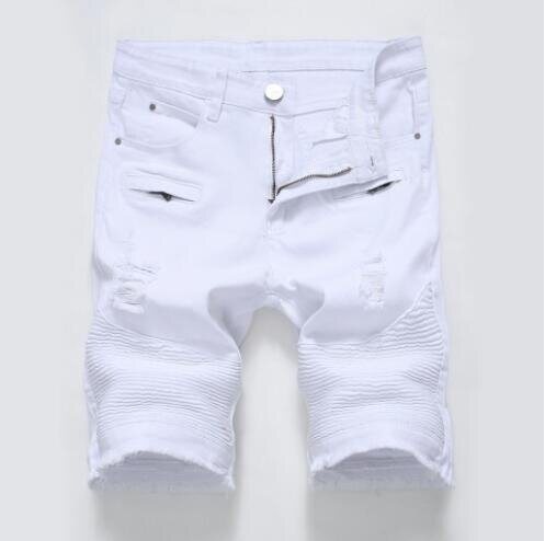 Men's Denim Shorts Fit Ripped Distressed Jeans Shorts