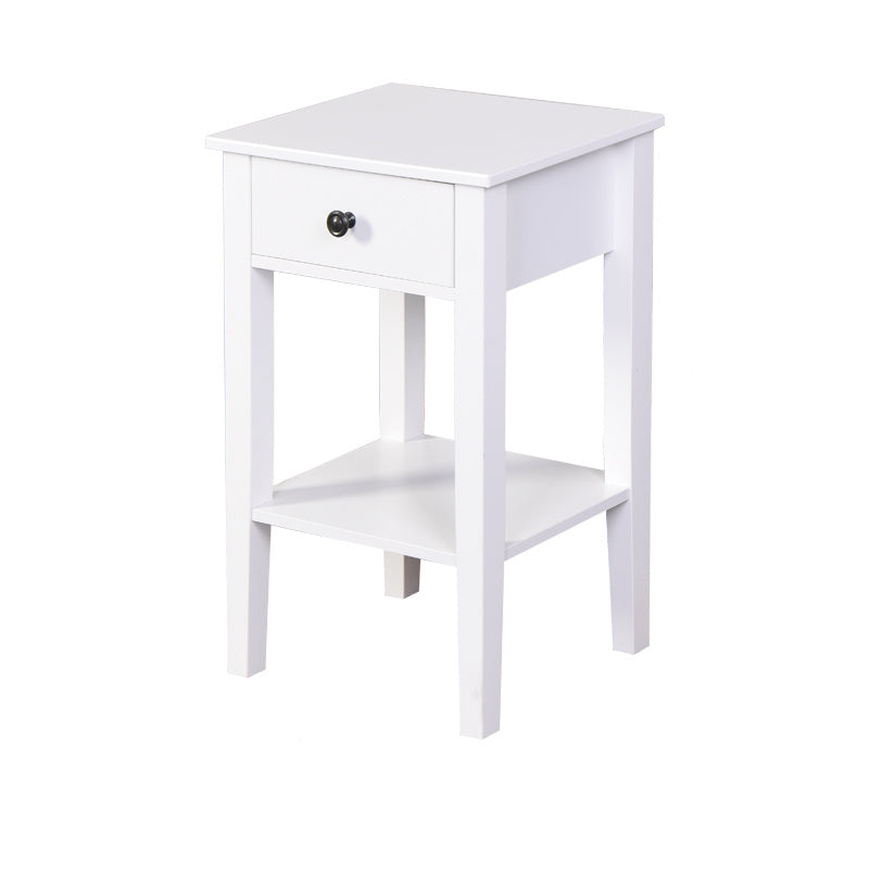 White Floor-standing Storage Table with a Drawer
