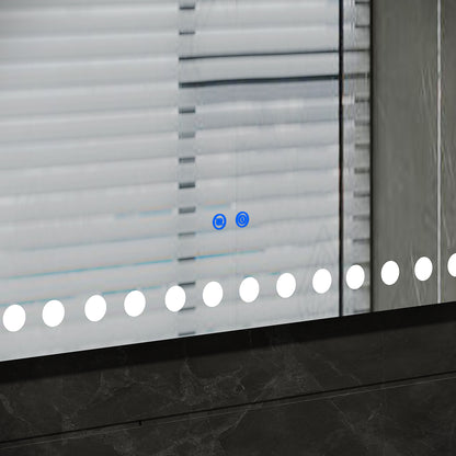 72X36 Inch Led-Lit Bathroom Mirror, Anti-Fog, Memory Rectangular Vanity Mirror