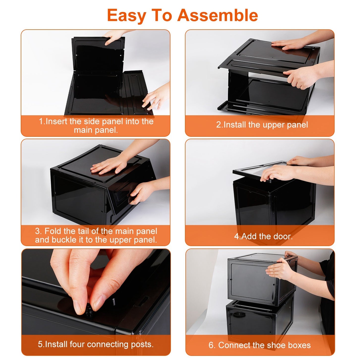Stackable Shoe Storage - Organizer with Magnetic Door