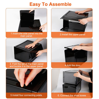Stackable Shoe Storage - Organizer with Magnetic Door