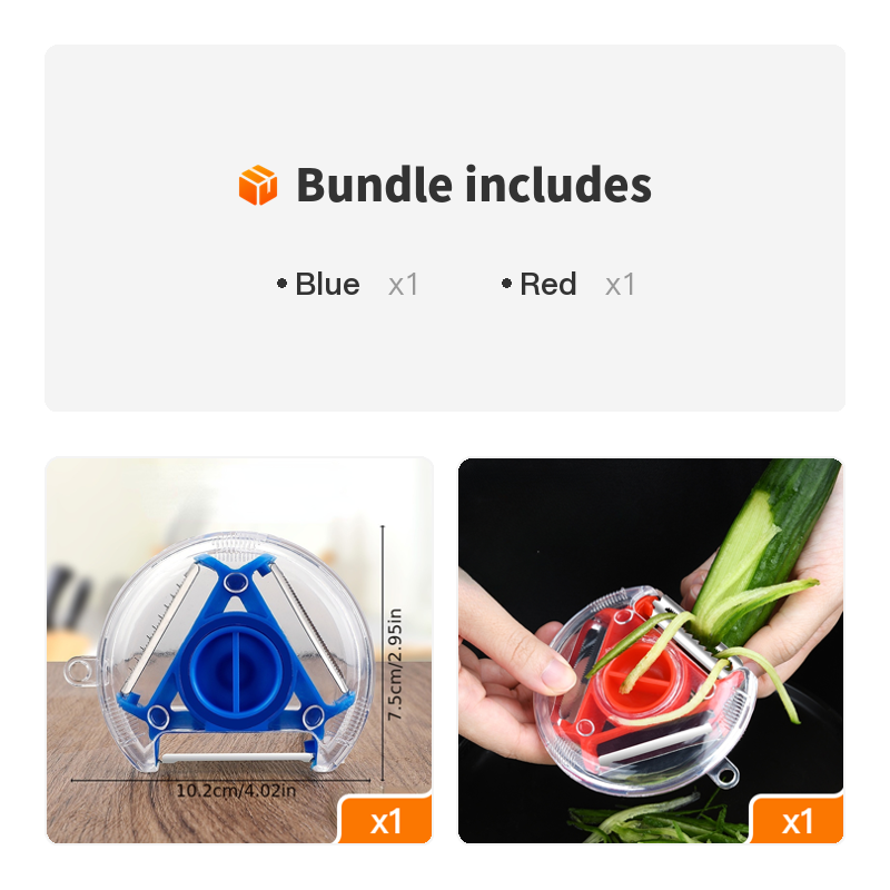 Multi-functional Peeler/Slicer/Grater for Vegetables and Fruit