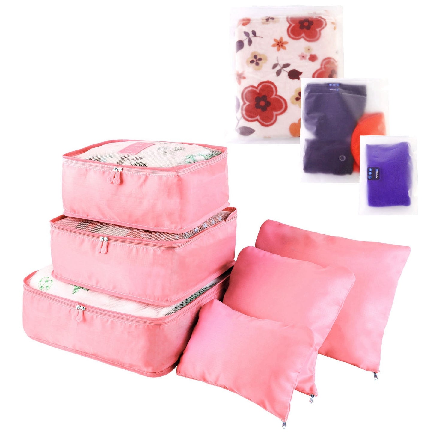9Pc Clothes Storage Bags - Travel Luggage Organizer - Packing Cubes