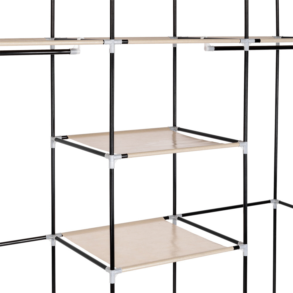 69" Portable Clothes Closet - Double Rod Storage Organizer