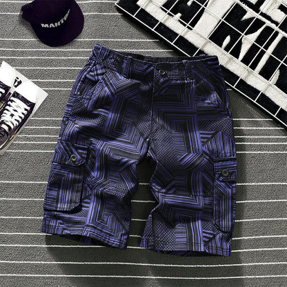 Men's Classic Geometric Print Cargo Short