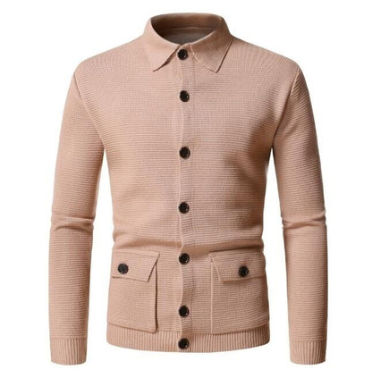 Men's knitted Cardigan Button Sweater