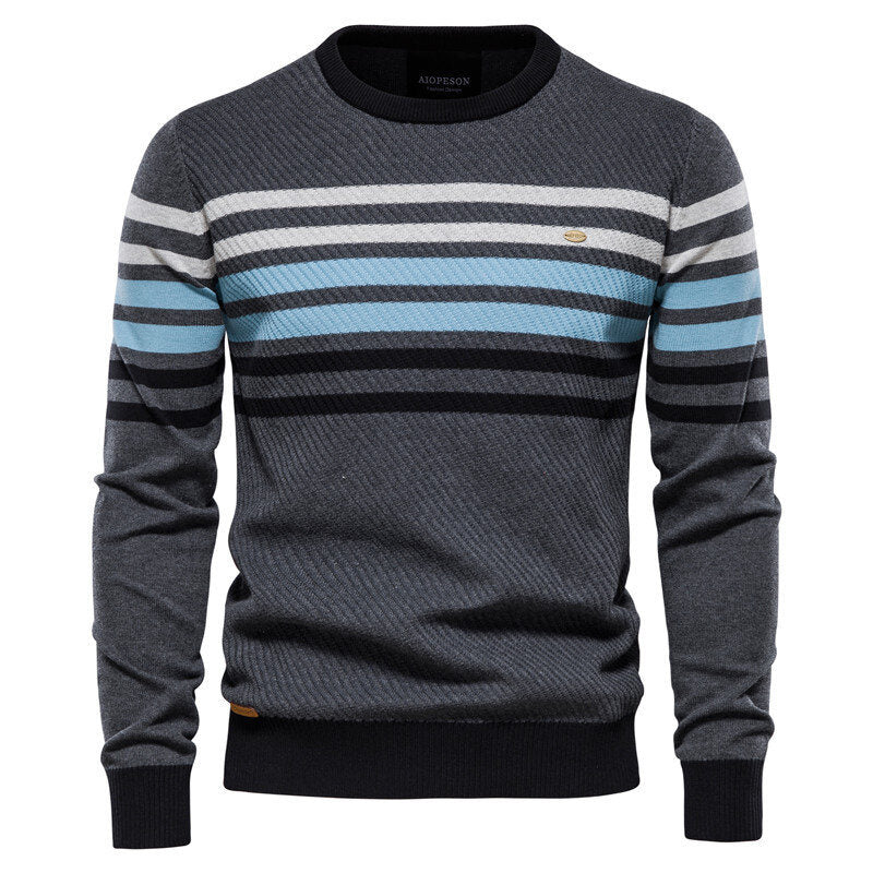 Men's Striped Casual Knitted Sweater