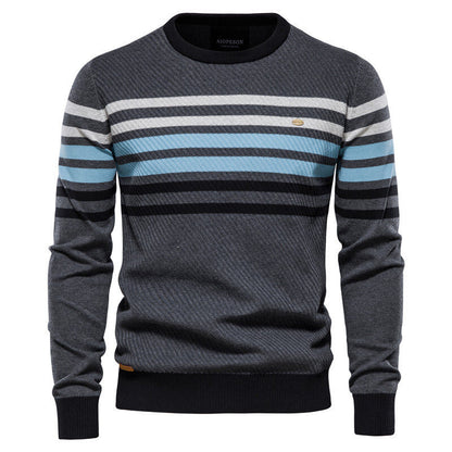 Men's Striped Casual Knitted Sweater