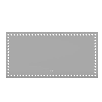 72X36 Inch Led-Lit Bathroom Mirror, Anti-Fog, Memory Rectangular Vanity Mirror