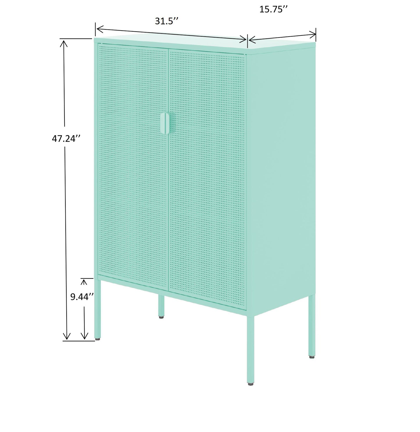 Metal Storage Locker Cabinet - Adjustable Shelves - Ventilated