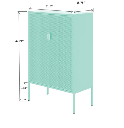 Metal Storage Locker Cabinet - Adjustable Shelves - Ventilated