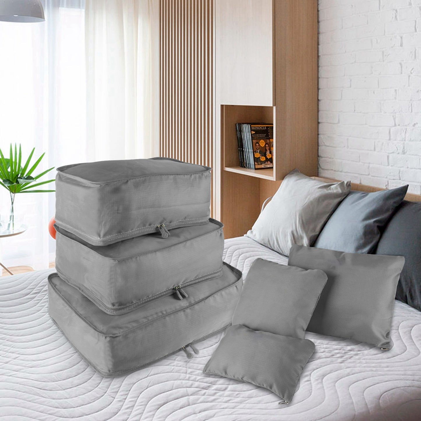 9Pc Clothes Storage Bags - Travel Luggage Organizer - Packing Cubes