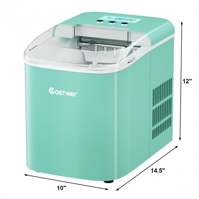 Countertop LCD Display Ice Maker with Ice Scoop