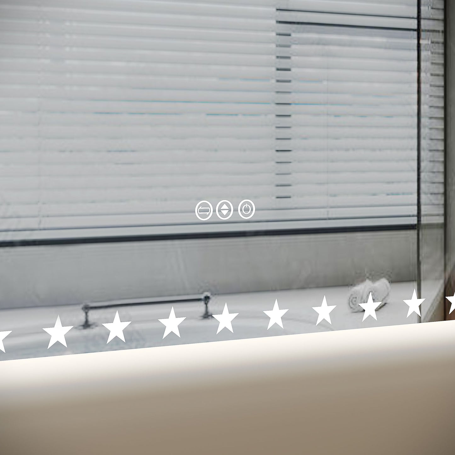 60X40 inch LED Bathroom Mirror with Lights Backlit RGB Color Changing Lighted Mirror