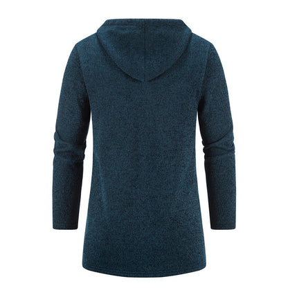 Men's Hooded Zipper Sweater Cardigan Fleece Jacket Outwear