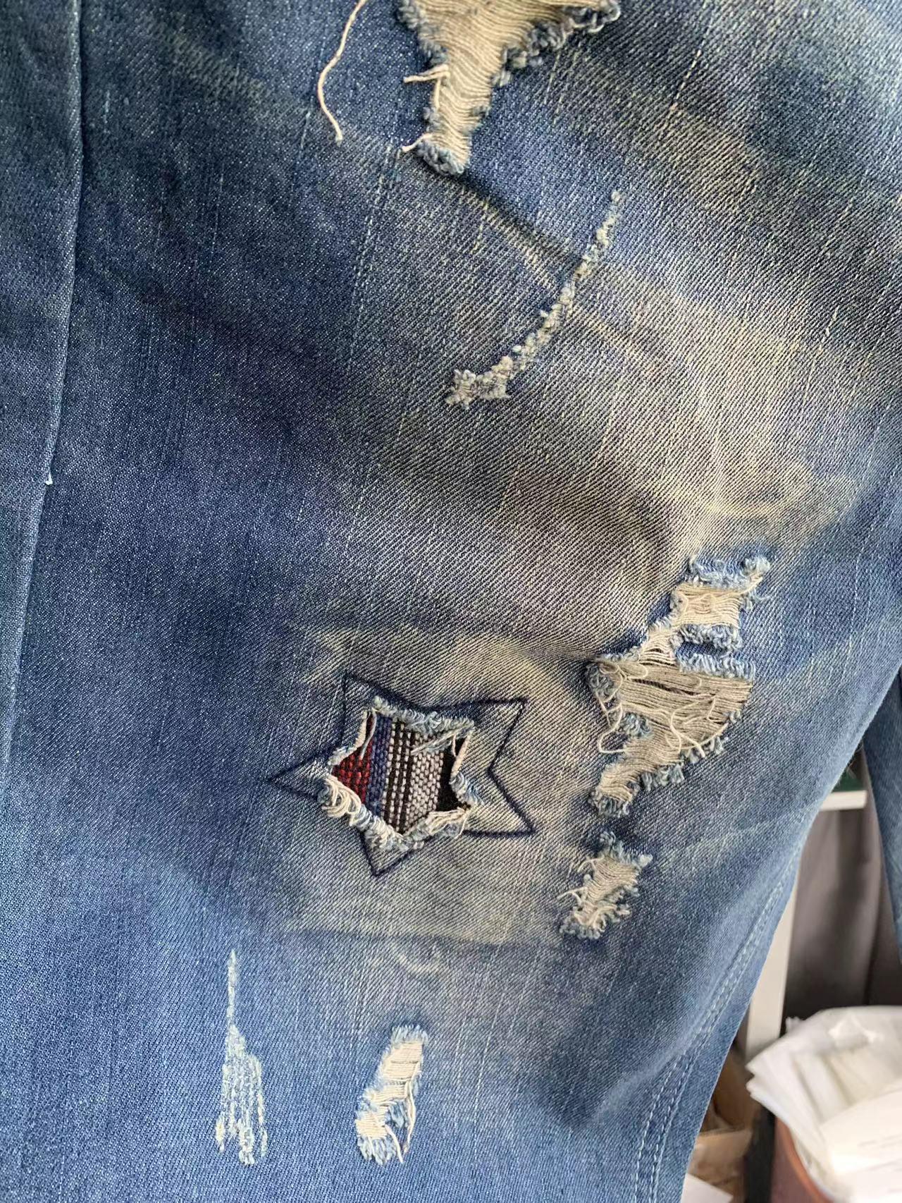 Men's Slim Fit Ripped - Jean Denim Shorts