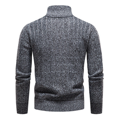 Men's Half Zip Pullover Knitted Fleece Sweater