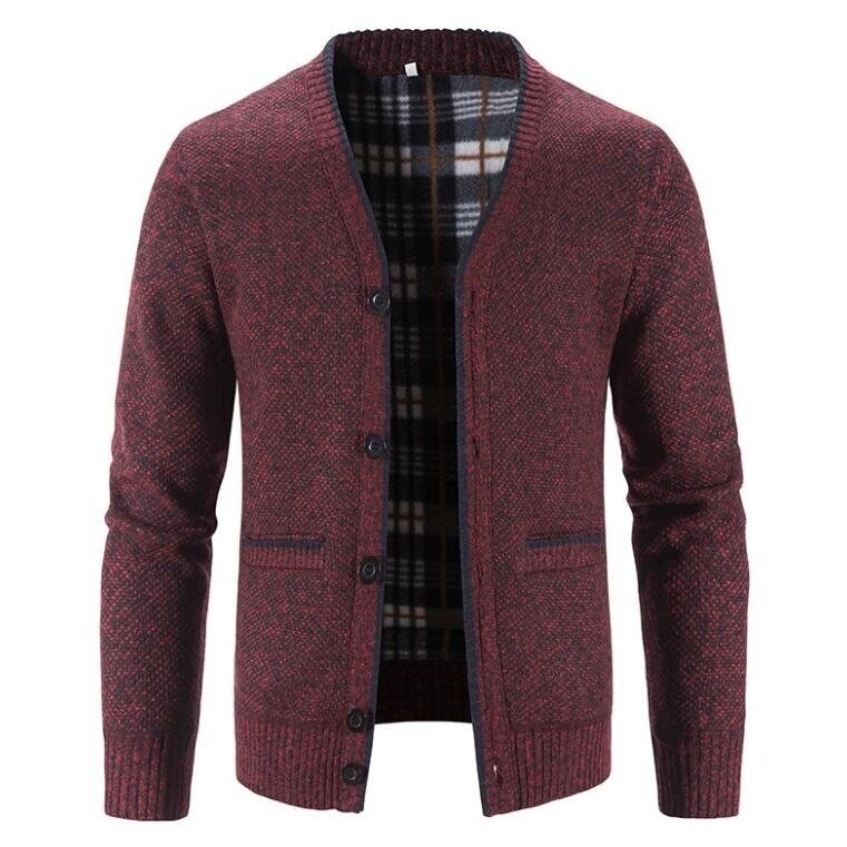 Men's Buttons Fleece Cardigan Sweater