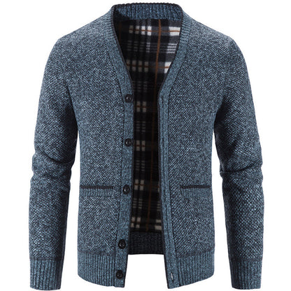 Men's Buttons Fleece Cardigan Sweater
