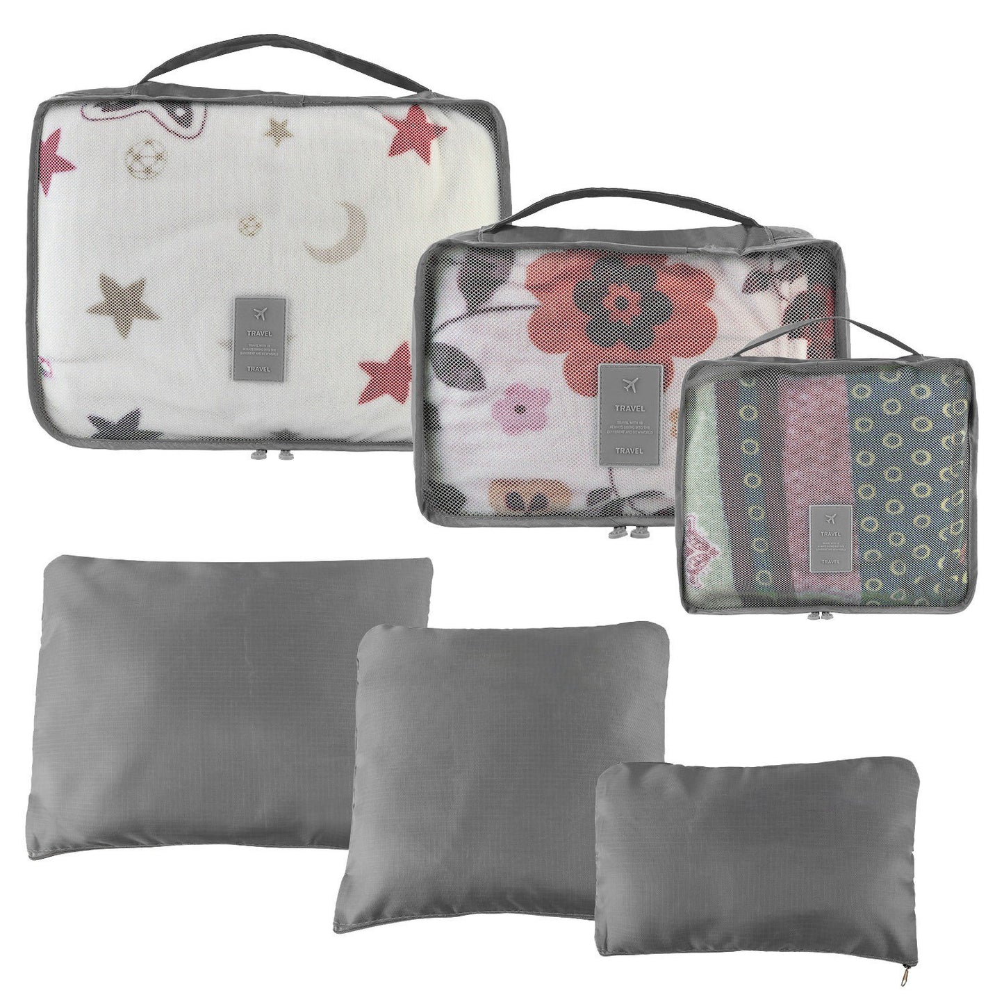 9Pc Clothes Storage Bags - Travel Luggage Organizer - Packing Cubes