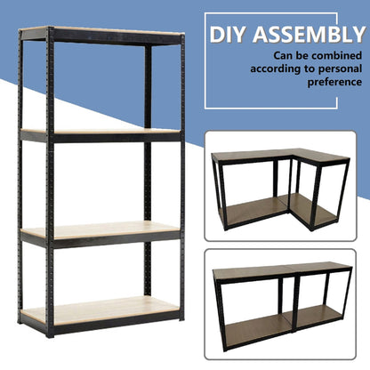 4 Tier Adjustable Garage Storage Shelving - Heavy Duty Metal Storage Utility Rack