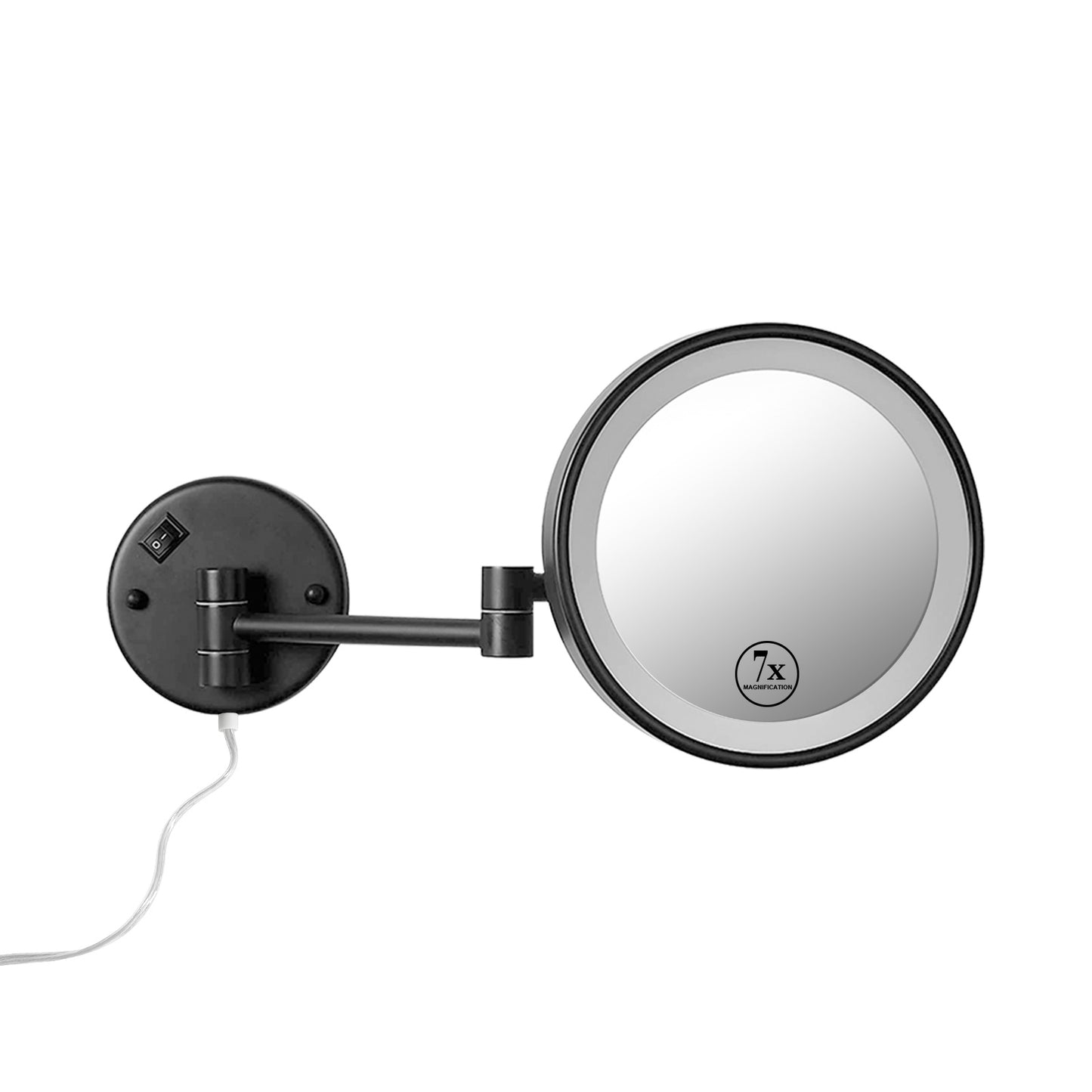 Makeup Mirror with Lights, 7X Magnification Single Sided with White Light