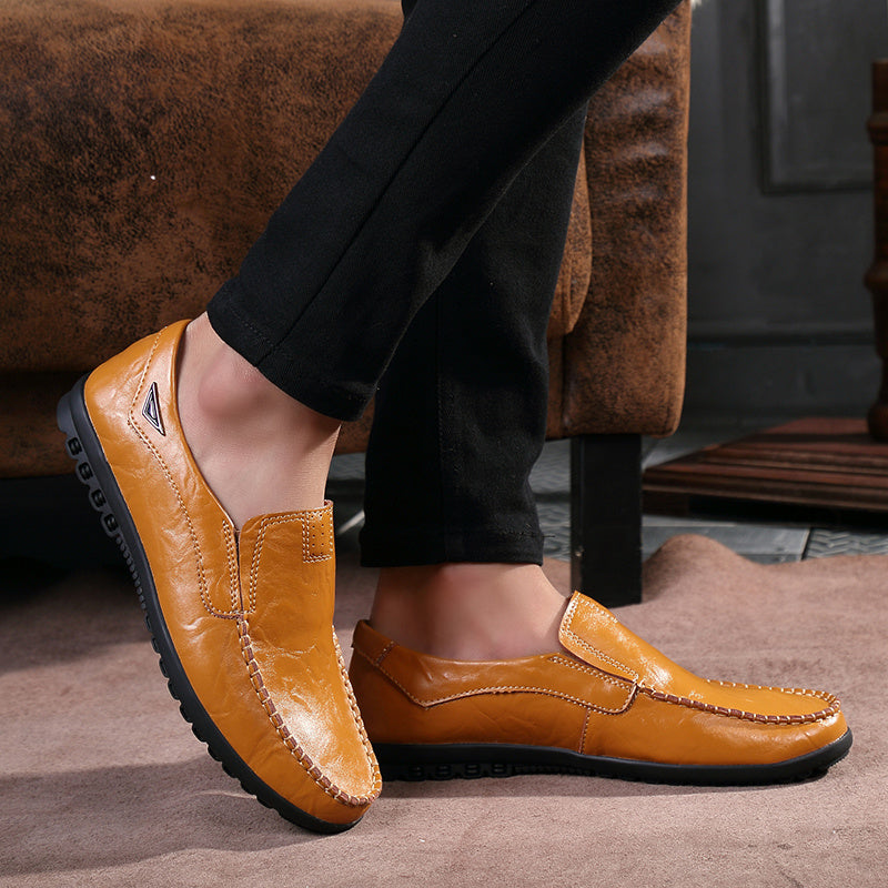 High Quality Leather Men Casual Shoes Brand Mens Loafers Moccasins Breathable Men's shoes Slip on Driving Shoes Size 38-47