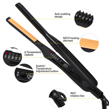 2-in-1 Professional Mini Hair Straightener and Curler
