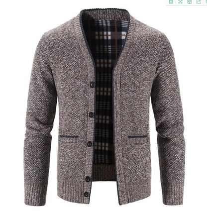 Men's Buttons Fleece Cardigan Sweater