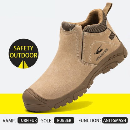 Safety Shoes Men Leather Ankle Boots Electric Welding Insulation Anti-smashing Anti-piercing Spring Summer Autumn Winter Outdoor
