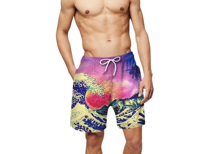 3d Printed Beach Shorts Trunks